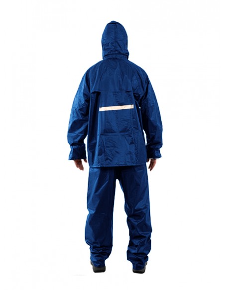 Traje Agua Lluvia Ejecutivo Azul Impermeable