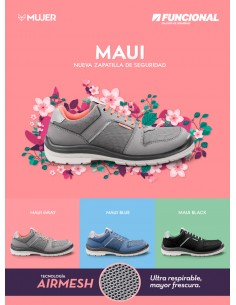 Zapatilla De Seguridad Para Mujer Funcional Bali- Negro