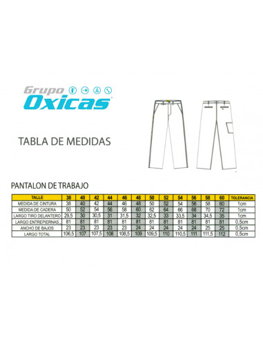 PANTALON DE TRABAJO AZUL MARINO IP TALLES DEL 42 AL 60